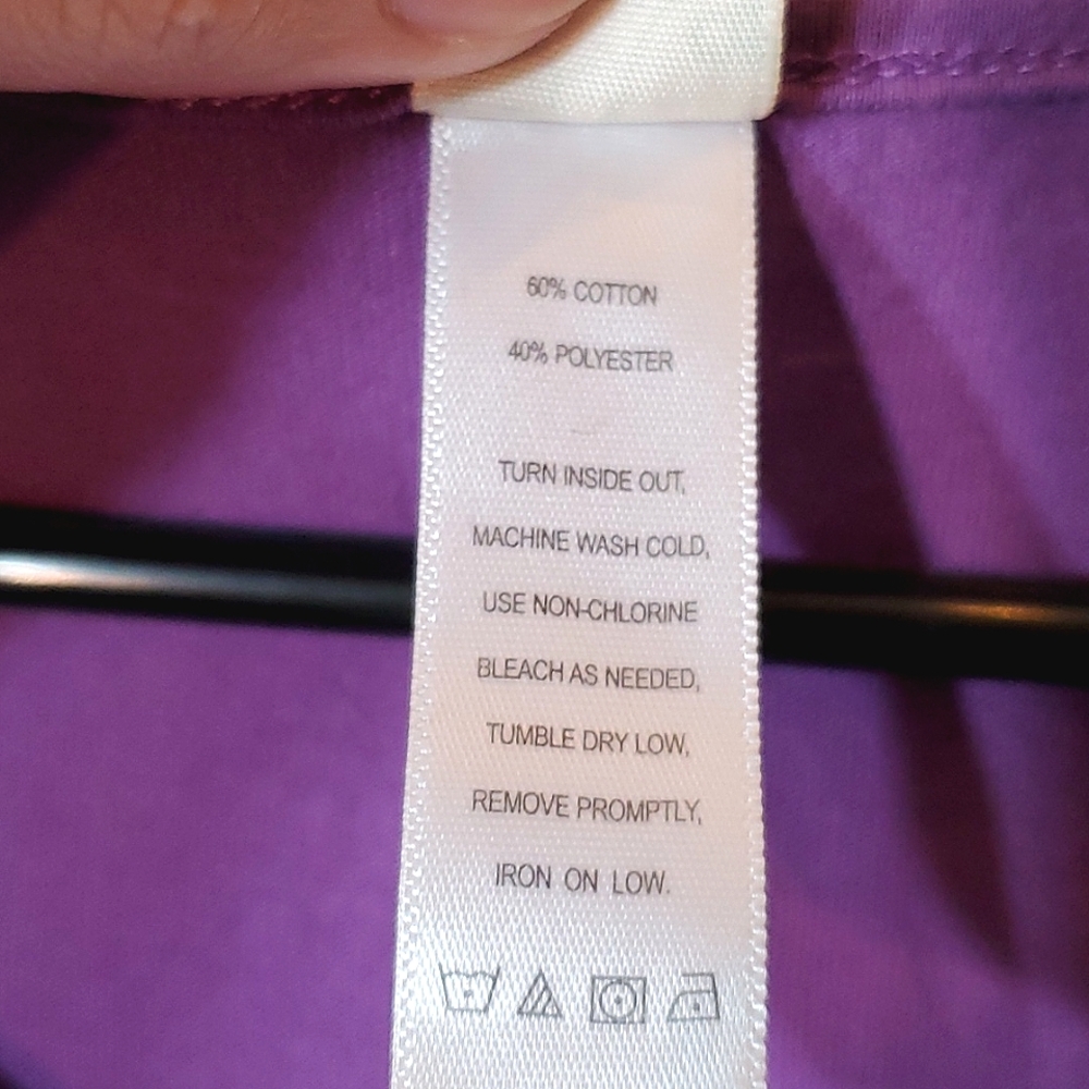 Waffle Weave Endless Designs Purple Cap Sleeve Tee - Picture 6 of 8